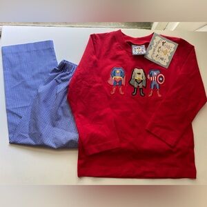 Three Sisters Pants and Shirt Superhero Set / Size 2T / NWT